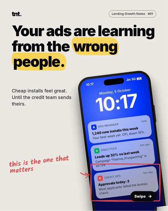 Lending Growth Notes 01: Your ads are learning from the wrong people